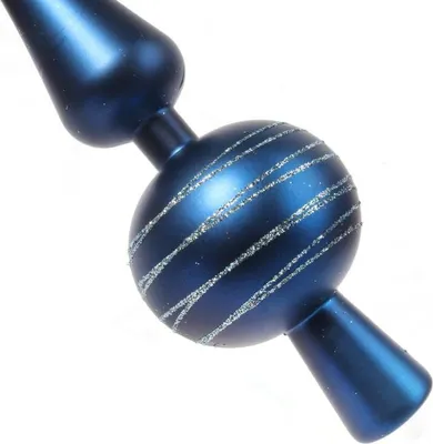 Productafbeelding van Kerstboomtop van kunststof, 30 cm, blauw