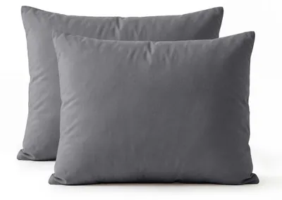 Obrázek produktu pro Povlak na polštář Primaviera Deluxe, materiál: perkal, 2 kusy, barva: antracit, rozměr: 60 x 70 cm