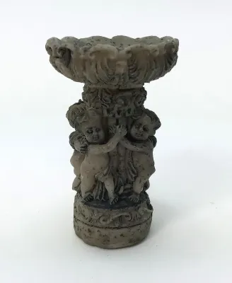 Produktbild von Miniatur Gartenbrunnen, Polyresin grau, für 1:12 Puppenstuben, 5,5 cm