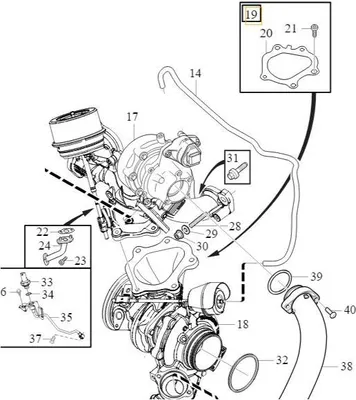 Zdjęcie produktu dla Volvo XC90 XC60 V90 S90 S60 V60 uszczelka turbiny 31361658 OE