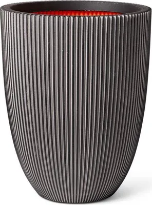 Immagine prodotto di Vaso, CAPI EUROPE Groove, 46x58 cm, antracite, plastica riciclata, resistente al gelo
