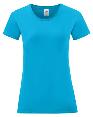 Immagine prodotto di Fruit of the Loom - Maglietta "Iconic 150" da donna FK2487 (XL) (blu azzurro)