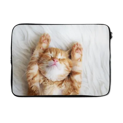 Produktbild von MuchoWow® Laptop Hülle 14 ZollKatze - Rot - Haustiere - Kätzchen Laptoptasche - Laptoptasche - Stoßsicher - Schutzhaube