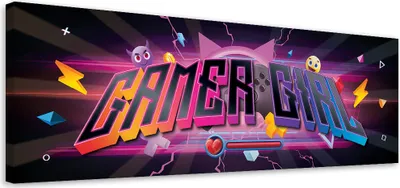 Produktbild von Leinwandbild Gaming-Zone-Schriftzug 90x30 Feeby Bunt bild für die wand bereit zum aufhängen