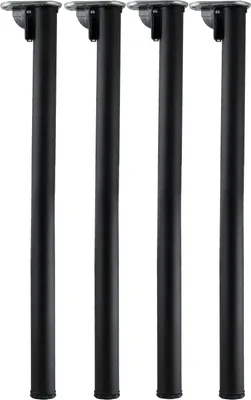 Produktbild von camar Tischbein Click klappbar, Tischbein höhenverstellbar, Länge 705-735mm, rund, Stahl schwarz geperlt 4 Stück