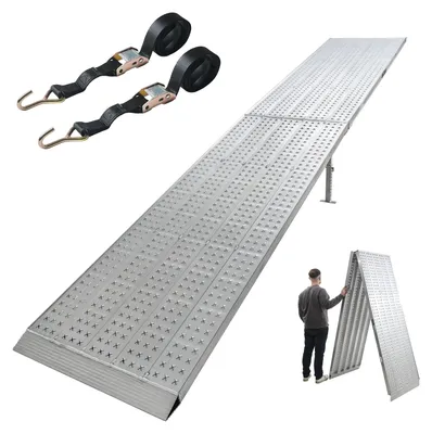 Produktbild von TRUTZHOLM Auffahrrampe Alu extralang 400 cm 400 kg 70 cm breit klappbare Verladerampe Eventrampe