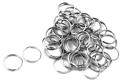 Productafbeelding van Sleutelringen Metaal - Ringetjes Set - Sleutels Organiseren - Veilige Sluiting - 50 Stuks - Zilverkleurig