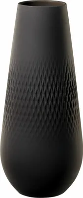 Produktbild von Villeroy & Boch 10-1682-5515, Becherförmige Vase, Porzellan, Schwarz, Matt, Schwarz, Tisch