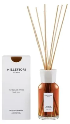 Zdjęcie produktu dla Pałeczki zapachowe 250 ml Vanilla & Wood 77DDDV Millefiori Milano