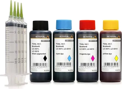 Produktbild von 4x 100ml Druckertinten Set für Brother LC-3211, LC-3213, CMYK
