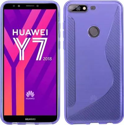 Produktbild von Huawei Y7 2018 Handy Silikon Schutzhülle Cover Case Lila
