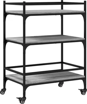 Obrázok produktu pre vidaXL Kuchynský vozík Grey Sonoma 65x40x86,5 cm Materiál na báze dreva