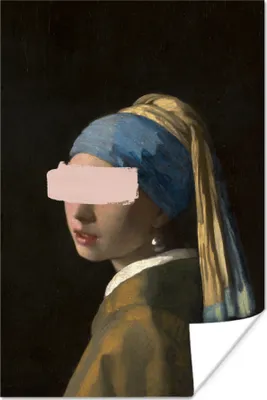 Produktbild von MuchoWow® Poster Mädchen mit Perlenohrring - Johannes Vermeer - Pastell 60x90 cm - Wanddekoration