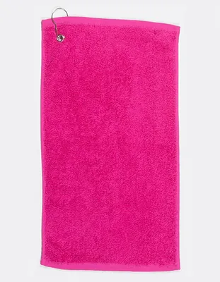 Immagine prodotto di Towel City TC013 | Asciugamano da golf / Occhiello integrato con gancio / 30 x 50 cm - Colore: Fucsia - Dimensioni: 30 x 50 cm