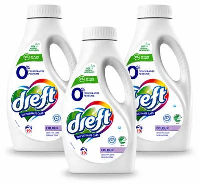 Produktbild von 3 x Dreft Vloeigasmittel 0% für Buntwäsche - Hypoallergen - Vorteilspackung - 3 Stücke