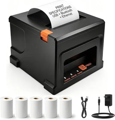 Zdjęcie produktu dla Bonprinter 80 mm - USB, Bluetooth & LAN - 220 mm/s - idealny do wyżywienia i sprzedaży detalicznej - ShopFlot