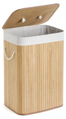 Productafbeelding van Wasmand - Bamboe - Naturel - 72 liter - 40 x 30 x 60 cm