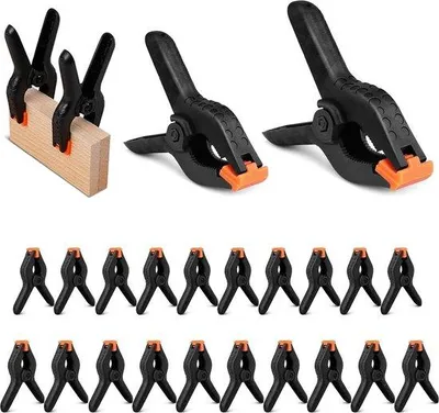 Produktbild von Kleine starke Veerklemmen Set 20teilig für Holzbearbeitung