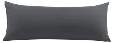 Nackenrollen-Bezug, Mikrofaser, grau, 51x140 cm, Reißverschluss