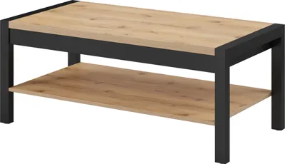 Produktbild von Masseno Couchtisch ATTIVO 120 cm Kaffetisch für Wohnzimmer Sofatisch Wohnzimmertisch Eichefarben