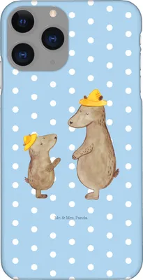 Produktbild von Mr. & Mrs. Panda Iphone 11 Pro Handyhülle Bären mit Hut - Blau Pastell - Geschenk, Vater, Premium Kunststoff, Lieblingsmensch, Papa, Handy Case, Family, Kinder, Muttertag