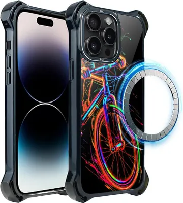 Produktbild von iPhone 14 Pro Hülle IBIZU DropGuard Ultra mit MagSafe, #ElectroMove, Fahrradvibration
