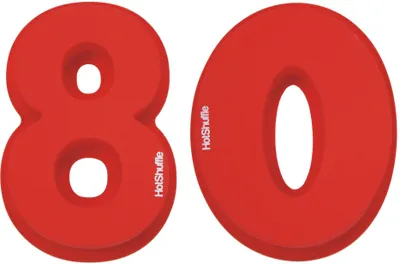 Silikon-Zahlenkuchenform Nummer 80, rot, 30 x 20,9 x 6 cm