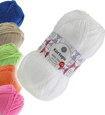 100g Strickgarn Kartopu BABY ONE Antipilling weiß