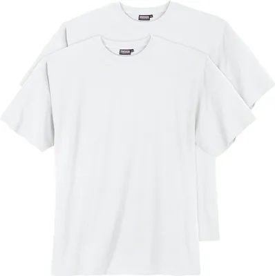 Produktbild von 2er Pack T-Shirts weiß Übergröße Adamo Fashion