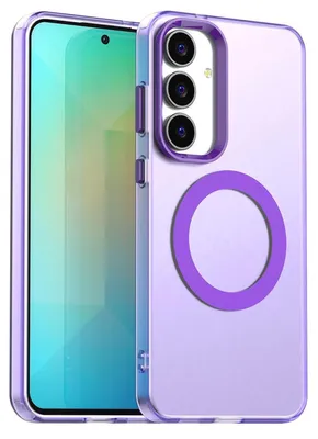 Produktbild von Für Samsung Galaxy S25 FE 5G Candy Design Magsafe PC Hybrid TPU Schutz Hülle Cover Lila