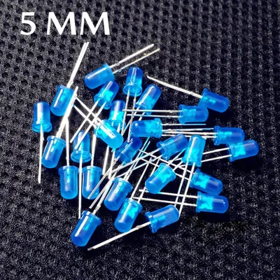 Produktbild von 100 Stück LED-Dioden 5 mm blaue LED-Leuchtlampe Elektronikkomponenten-Set