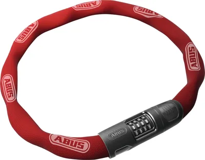Produktbild von ABUS Kettenschloss 8808C - stabiles Zahlenschloss aus speziell gehärtetem Stahl - gut lesbare Zahlen mit Verdeck - ABUS-Sicherheitslevel 9 - 85 cm - Rot