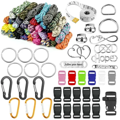 Produktbild von Paracord-Set mit 36 Stück – Vielseitiges Nylonseil für Bastelarbeiten und Outdoor-Aktivitäten