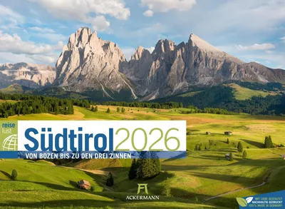 Image de Calendrier ReisLust 2026 - Calendrier élégant sur le thème des montagnes, au format paysage