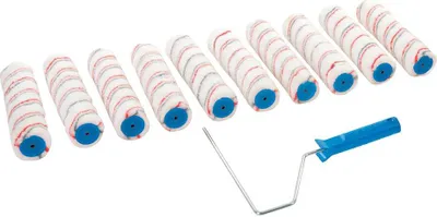 Produktbild von Farbrollerbügel und 10 Farbwalzen 254 mm Farbroller
