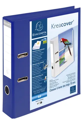 Image de Exacompta 53789BE Classeur Kreacover 70mm DIN A4 bleu