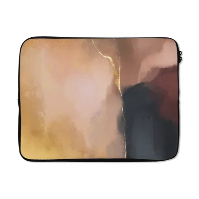 Produktbild von MuchoWow® Laptop Hülle 17 Zoll Laptoptasche Abstrakt - Malerei - Pastell - Zipper - Schutzabdeckung