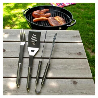 Produktbild von Grillbesteck aus Edelstahl im 3er Set für Camping und Küche