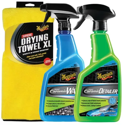 Produktbild von Meguiar's Hybrid Ceramic Detailer + Spray Wax 768 ml + Drying Towel XL Set