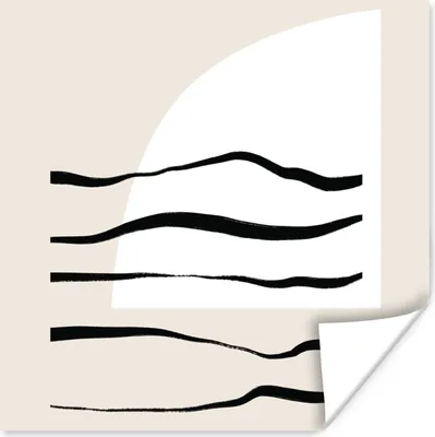 Produktbild von MuchoWow® Poster Abstrakt - Linie - Pastell 100x100 cm - Babyzimmer