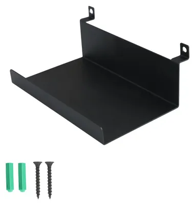 Image de Étagère pour panneaux acoustiques, étagère noire pour panneaux acoustiques, accessoires pour panneaux acoustiques 17,2 x 10 cm, accessoires métalliques pour panneaux acoustiques muraux verticaux, cuisine de bureau à monter soi-même (17,2 x 10 cm)
