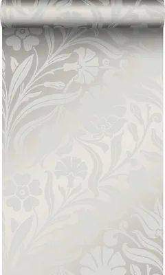 Imagen del producto de Origin Wallcoverings papel pintado flores gris 53 cm x 10.05 m