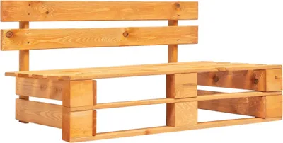 Immagine prodotto di vidaXL Divano da giardino a due posti in pallet, legno di pino impregnato color miele