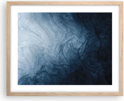 Produktbild von Gerahmtes Poster - Rahmen in heller Eiche - Wasser Blau Farbe - 50x40 cm - Wand Bild - Wanddeko - Wandbilder - Kunstposter - Wandposter - Bilderrahmen - Bilder - Kunstdruck - P2NAA50x40-5106