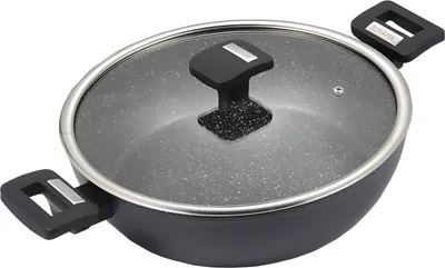 Produktbild von Kochgeschirr in Schwarz für Ihre Küche - Die perfekte Ausstattung für jeden Koch Servierpfanne mit Deckel Ø 28cm