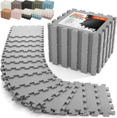 Image de Tapis de fitness, lot de 18 pièces, 30x30 cm, en mousse EVA, antidérapant, insonorisant, pour le fitness