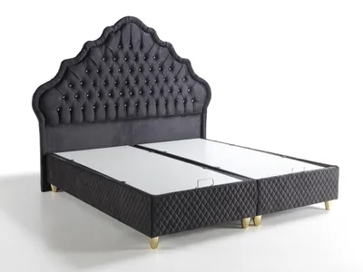 Produktbild von Bett Design Betten Luxus Schwarz Polster Schlafzimmer Möbel Chesterfield