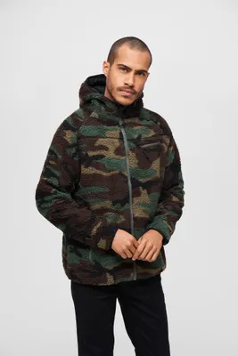 Obrázek produktu pro Urban Classics Pánská fleecová bunda Tranwight maskáčová zelená 7XL