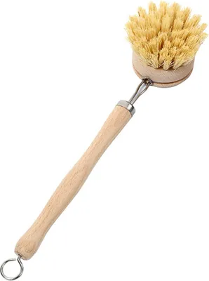 Produktbild von Topfbürste mit langem Griff, Küchenspülbürste, Sisal-Reinigungsbürste