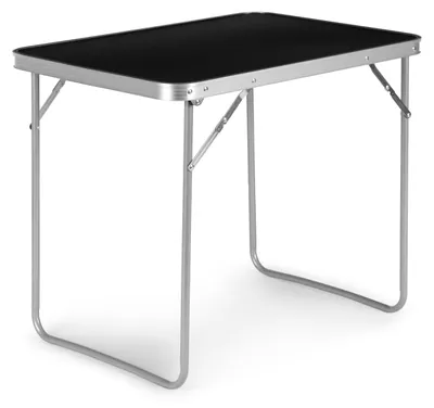 Immagine prodotto di Tavolino da campeggio e da picnic pieghevole, piano 80x60 cm, nero, MultiGarden